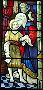 The young Christ in the synagogue in the south aisle June 2012